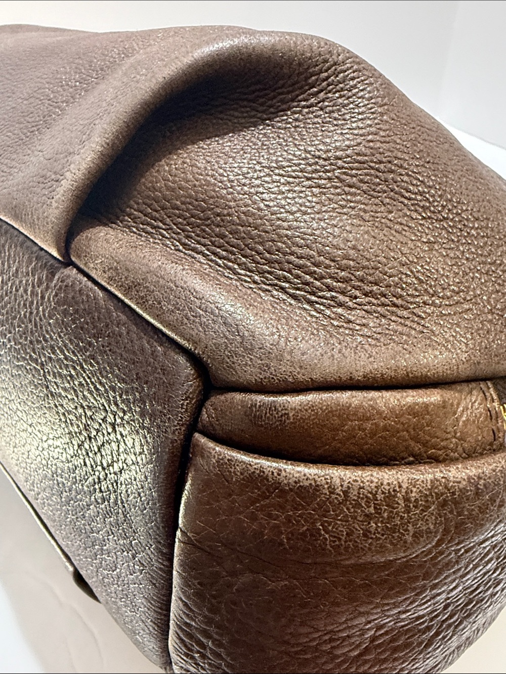 Furla Brown Pebbled Leather Hobo Shoulder Bag - Picture 11 of 15